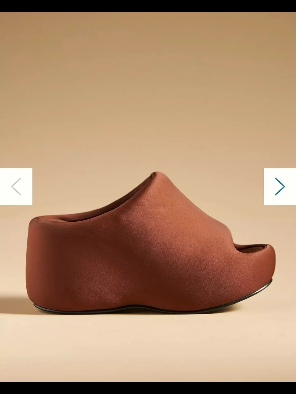 Jeffrey Campbell Brown Platform Peep-Toe Mule